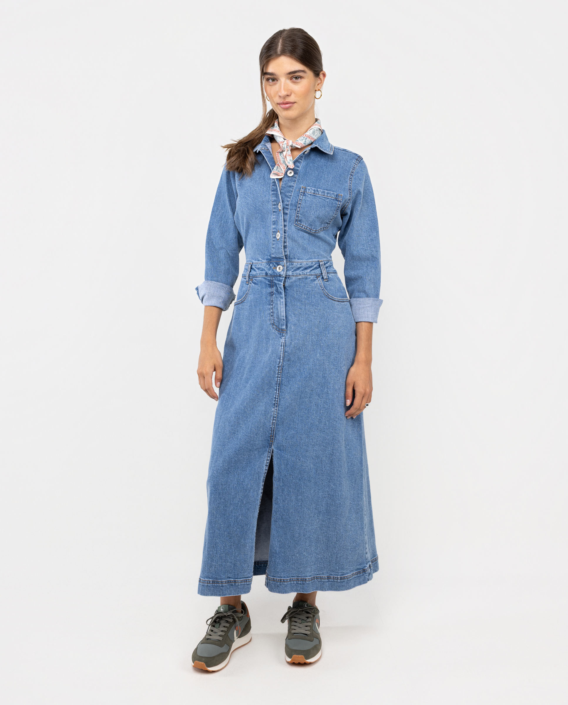 Vestido Denim Largo