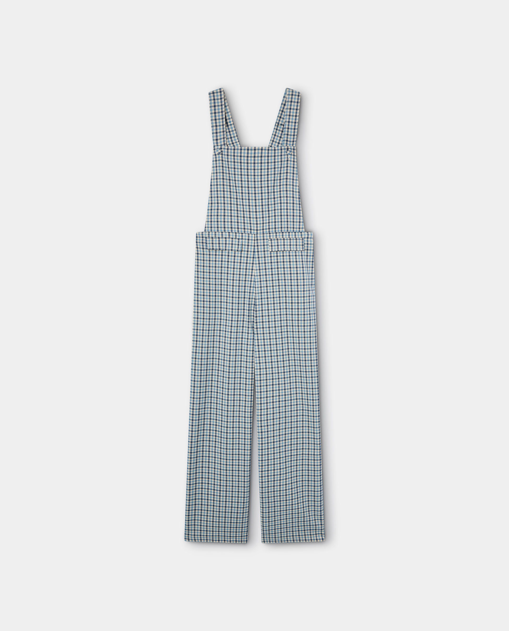 Salopette bleue à carreaux Enora