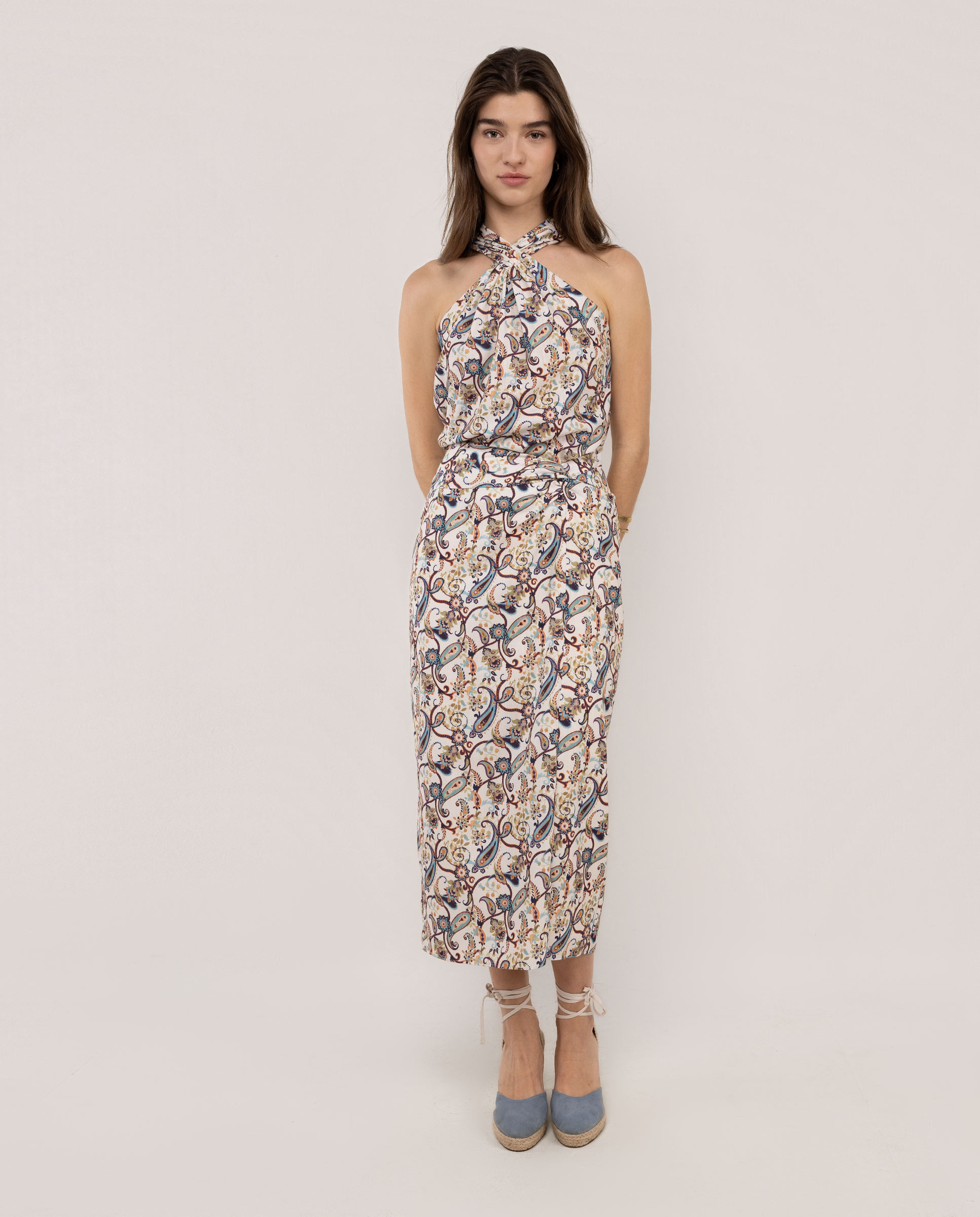 Falda Simone Estampado Crudo