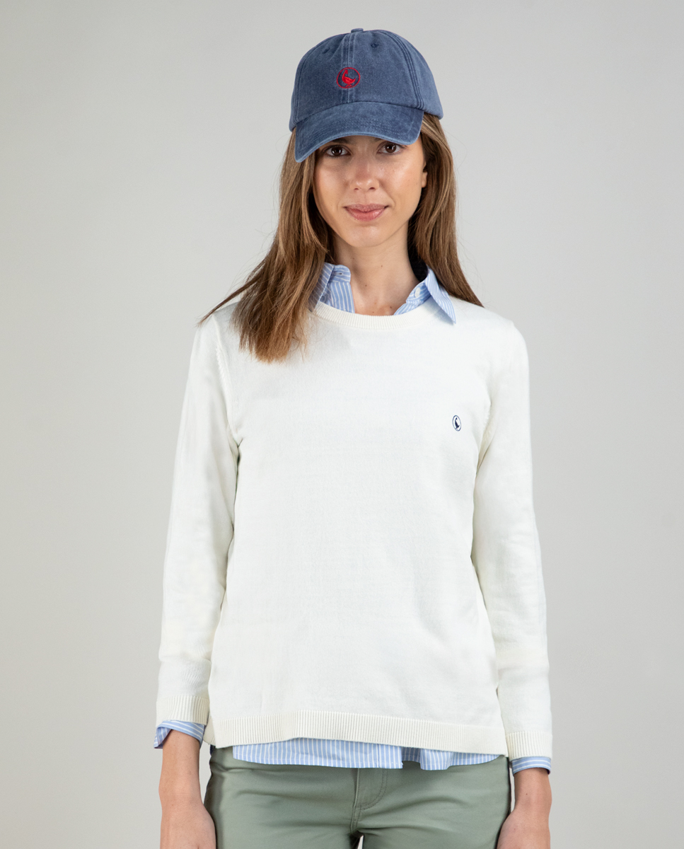 Jersey Cuello Redondo Crudo