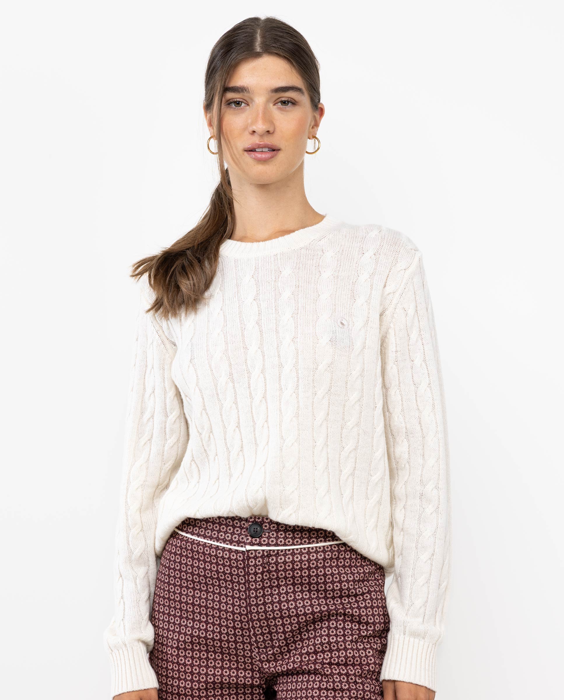 Jersey Ochos Cuello Caja Crudo