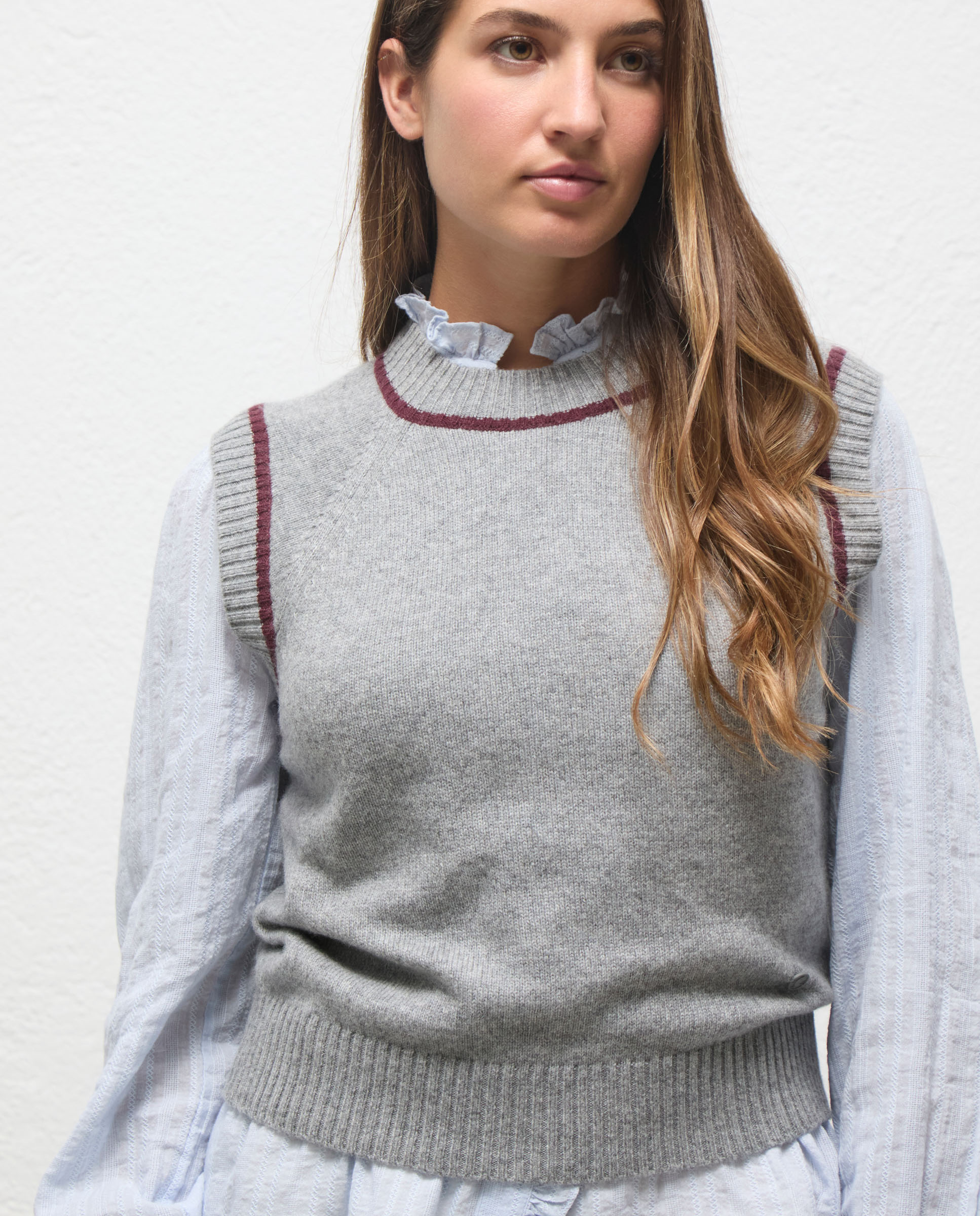 Bailey Contrast Grey Vest