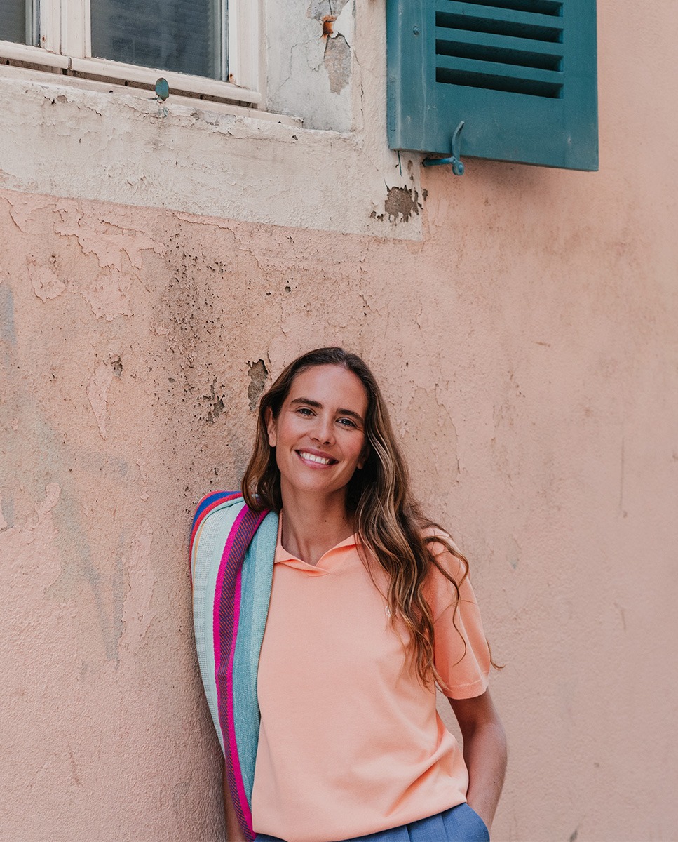 Poloshirt Strick Mandarine