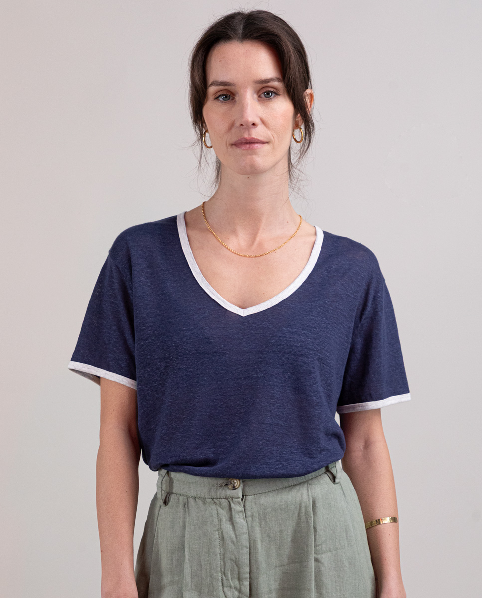 Camiseta Lino Marino