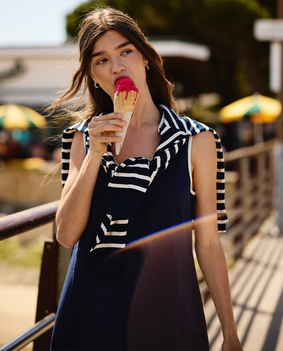 Sudadera Marinera Marino Raya Cruda