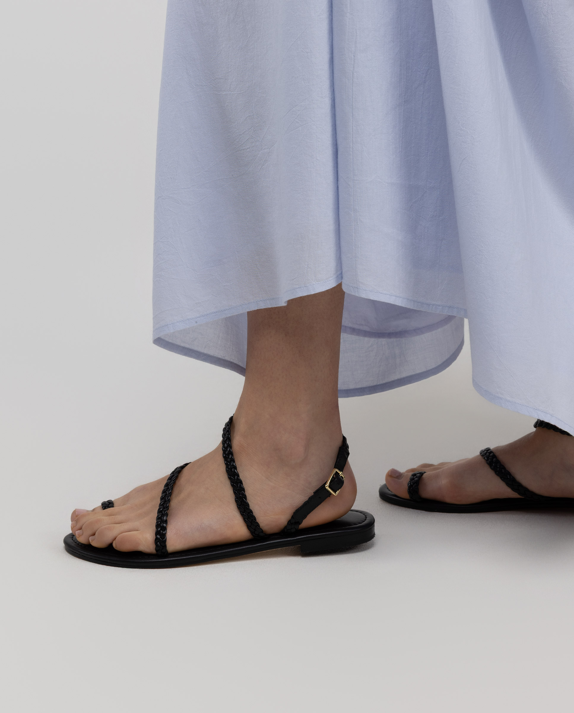 Sandales Athena en cuir tressé