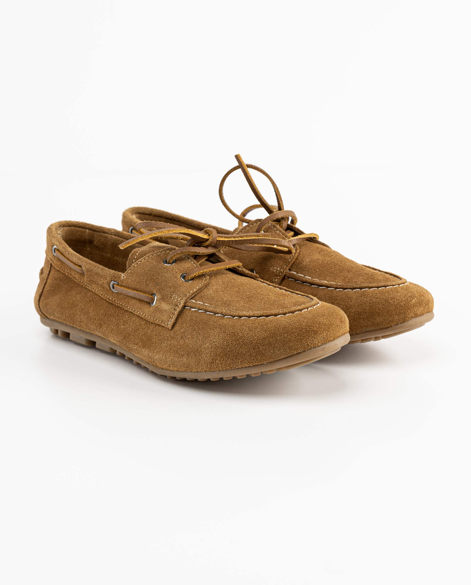 Camel Suede Boat Shoes