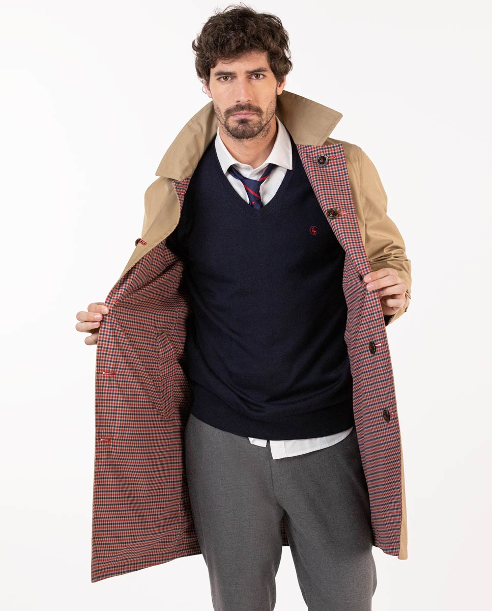 Reversible Camel Trench Coat