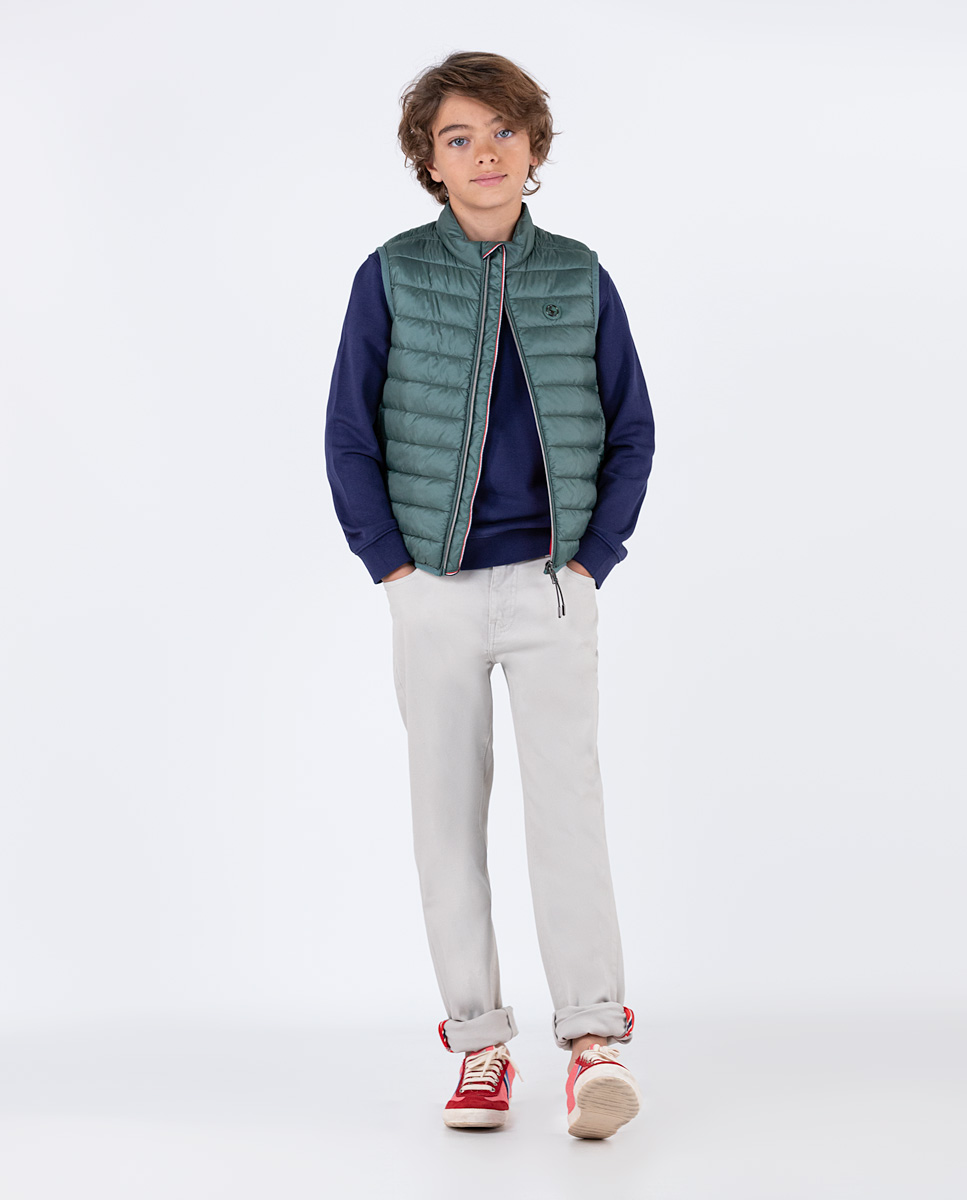 Basic Green Quilted Vest