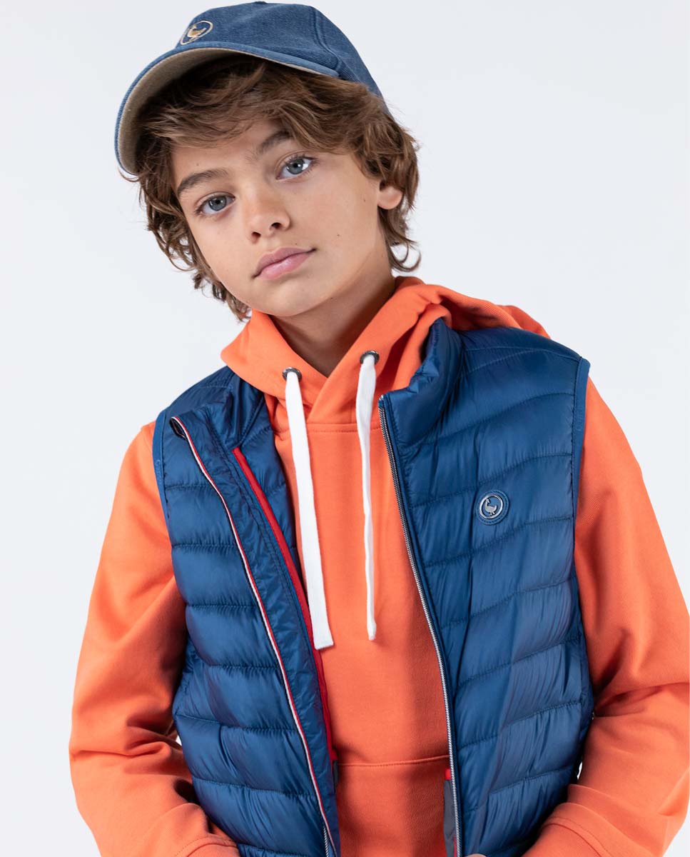 Basic Blue Quilted Vest