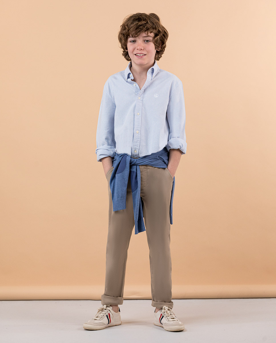 Chemise Rayures Yale Bleu Ciel