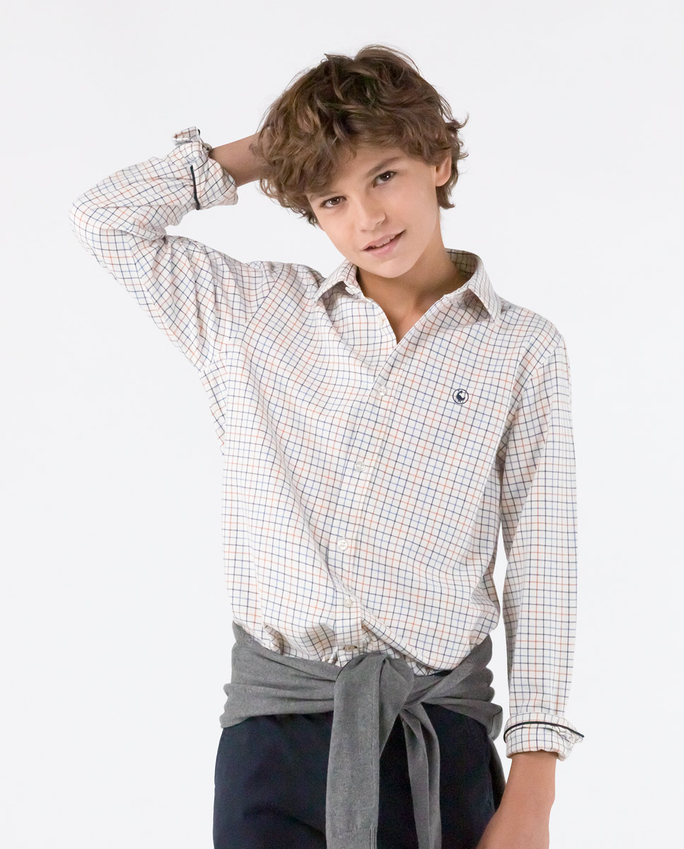 Camisa Cuadro Ventana Marino