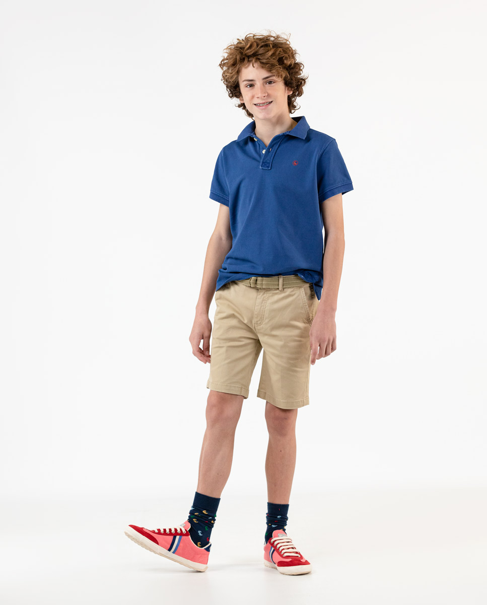 Polo Délavé Bleu Klein