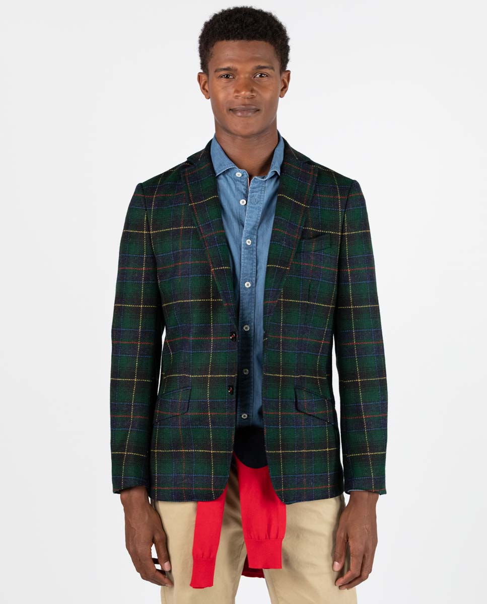 Veste Tartan à carreaux Bleue/Rouge