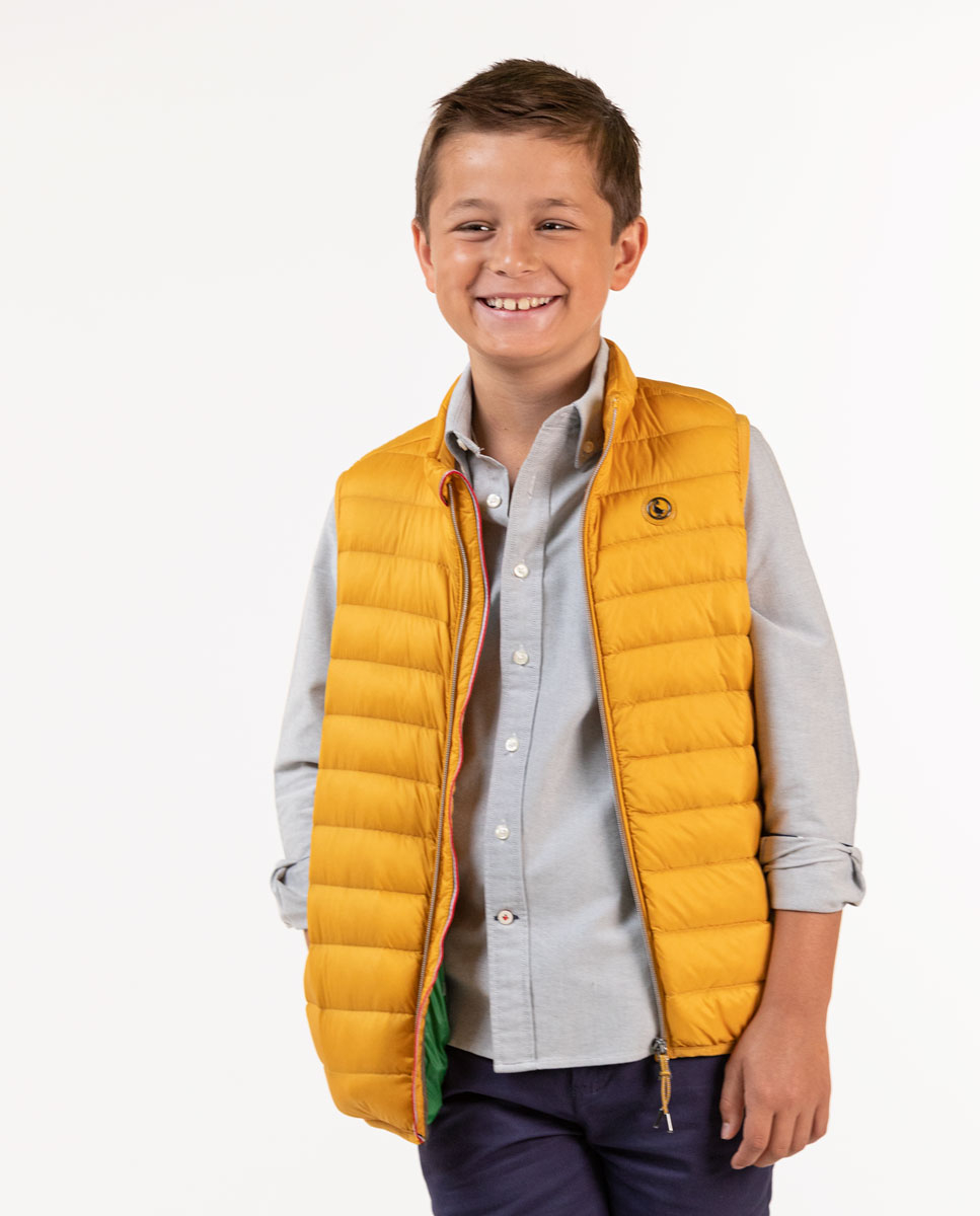 Chaleco Plumas Amarillo