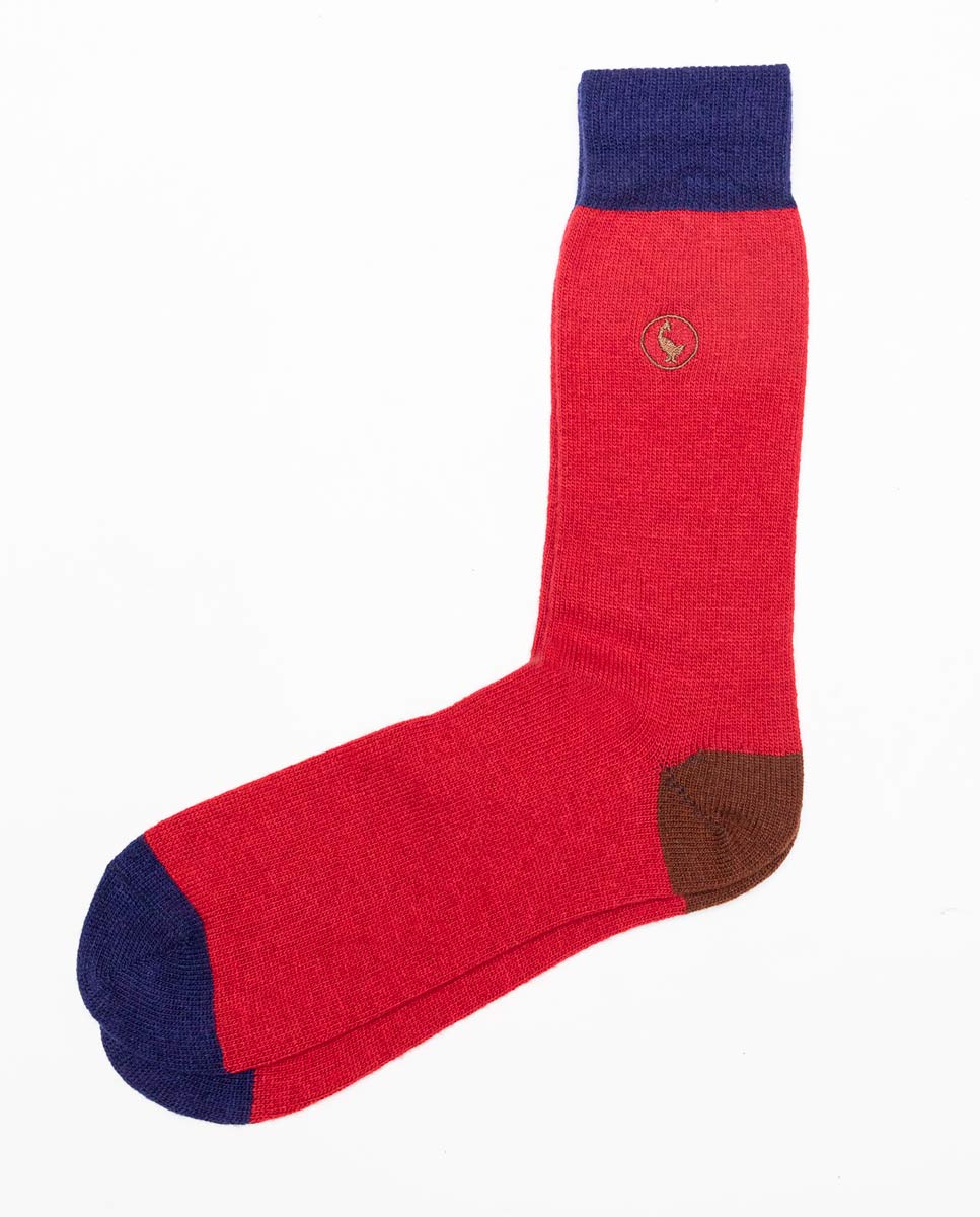 Plain Red Wool Socks