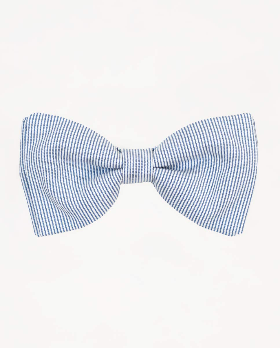 Blue pinstripes Bow Tie