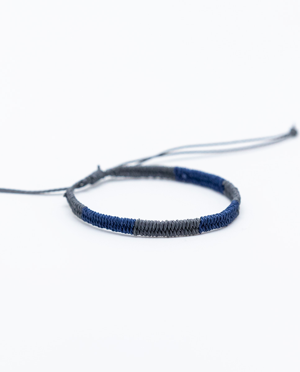 Bracelet Bicolore Marine / Gris