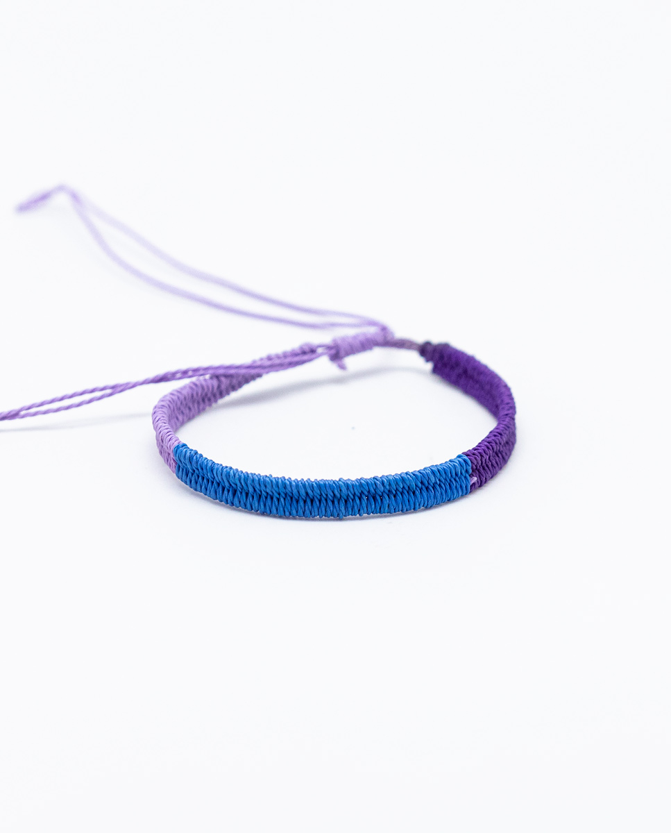 Bracelet Tricolore Violet / Bleu / Mauve