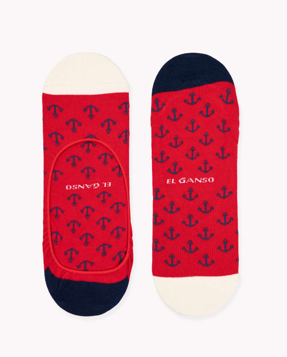 Red Anchor Low-Cut Socks