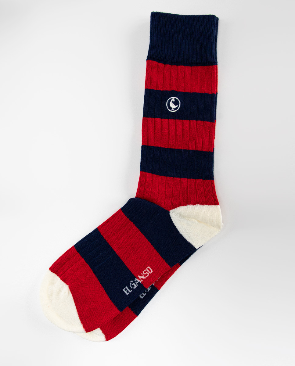 Chaussette Coton Rayures Marine