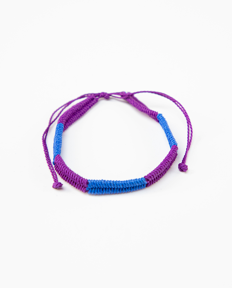 Pulsera Bicolor Azul Morado