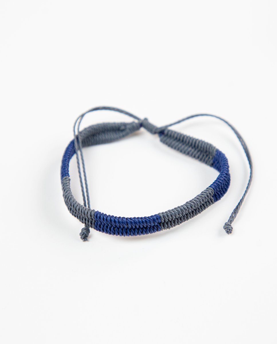 Bracelet Bicolore Marine Gris
