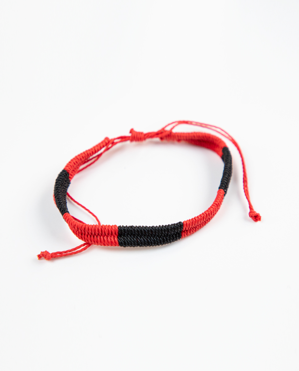 Pulsera Bicolor Rojo Negro