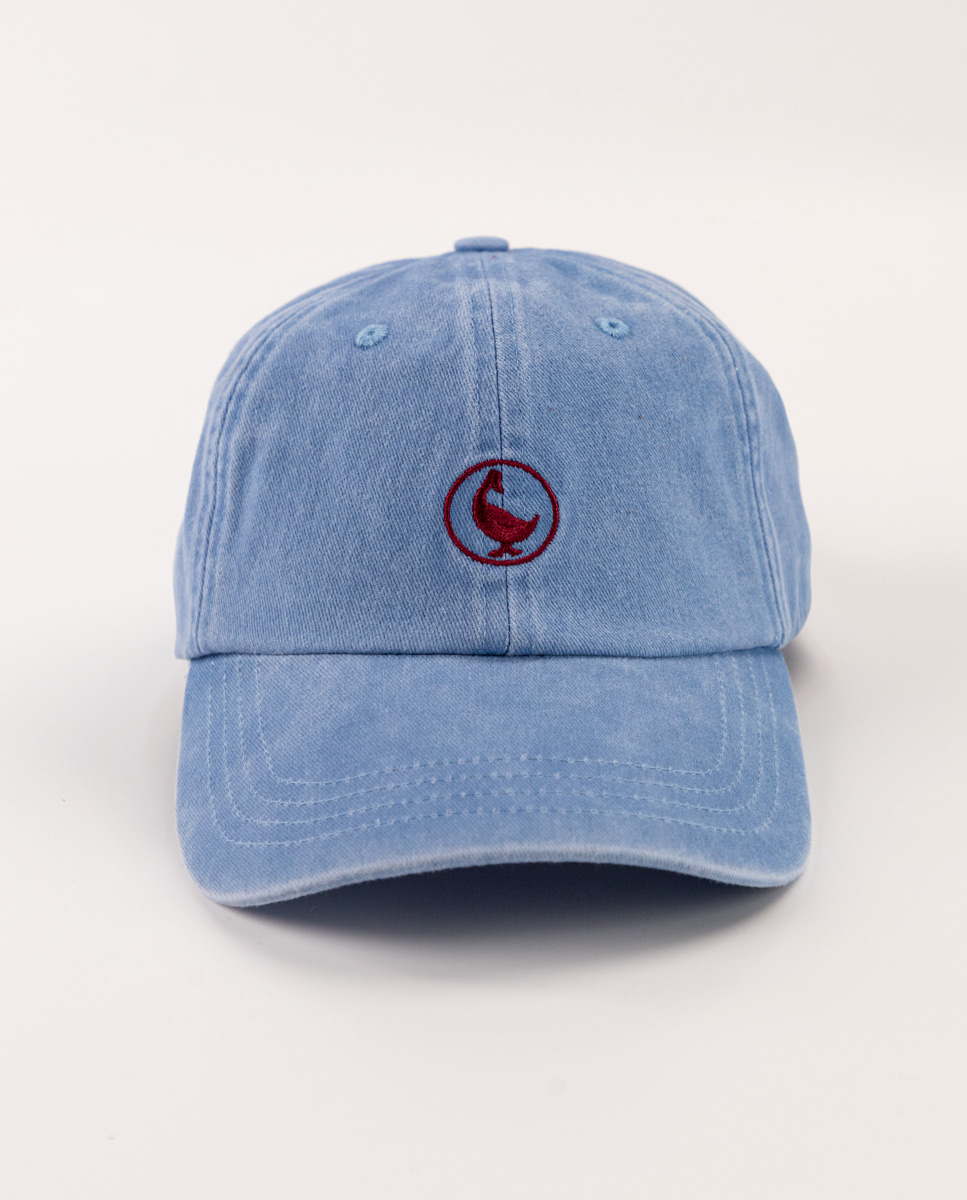 Boné de algodão lavado azul claro