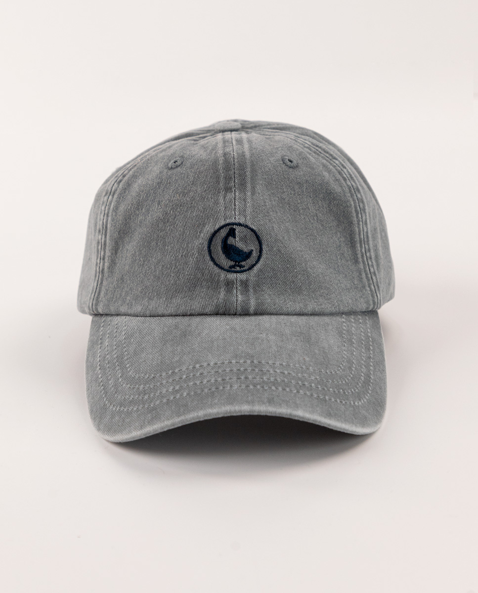 Boné de algodão lavado cinza
