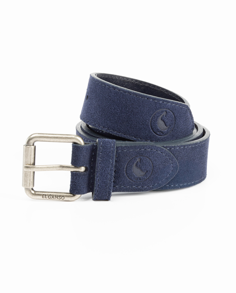 Cinto de camurça azul-marinho