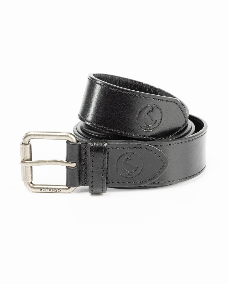 Marineblauer Ledergürtel