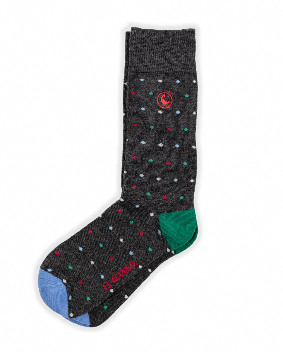 Calcetín Puntadas Gris