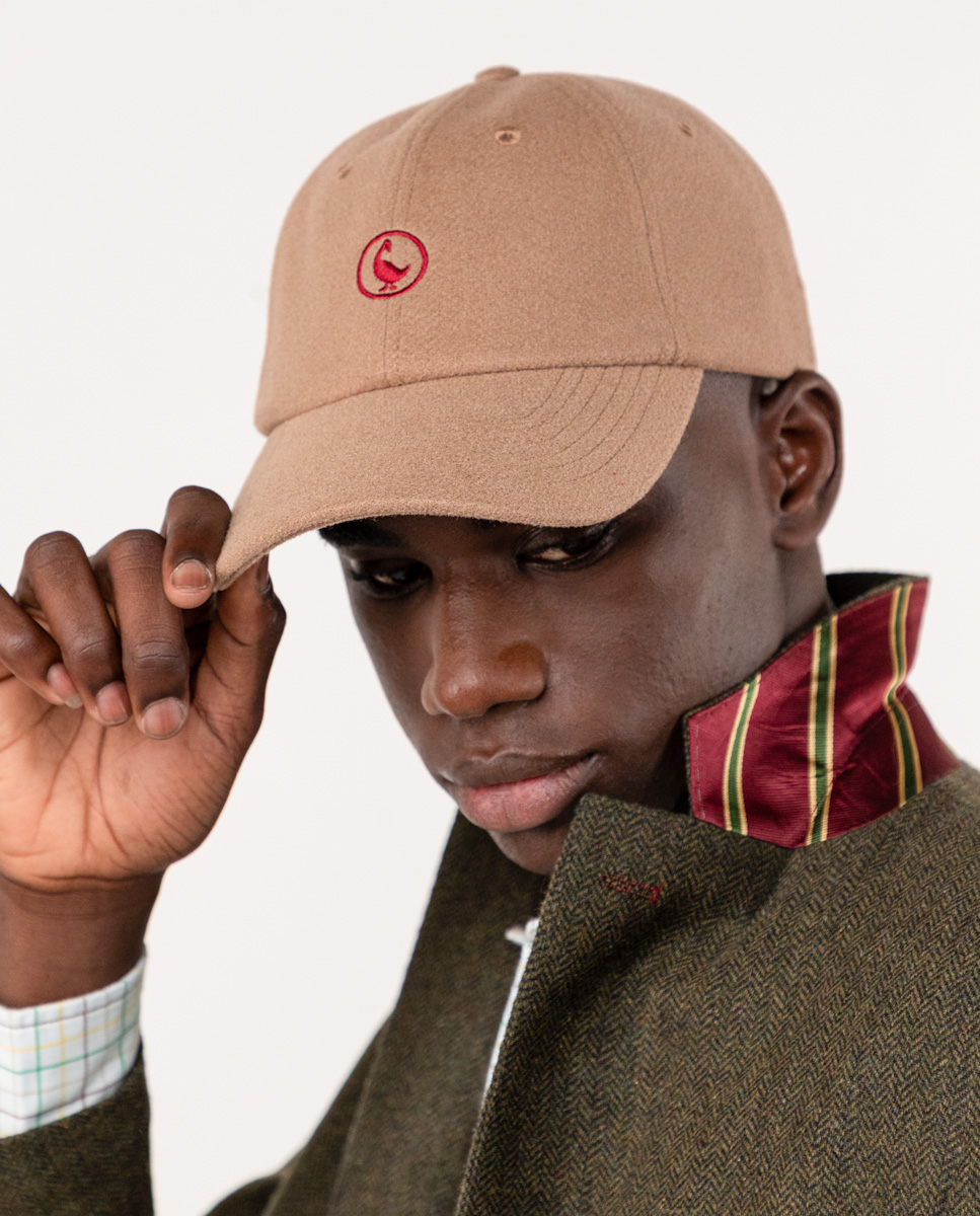 Casquette en Laine Beige