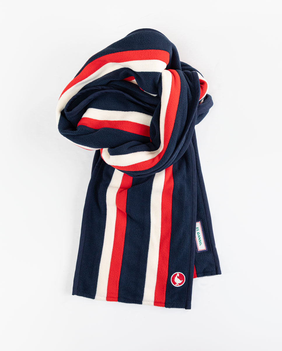 Schal Panel Fleece Blau