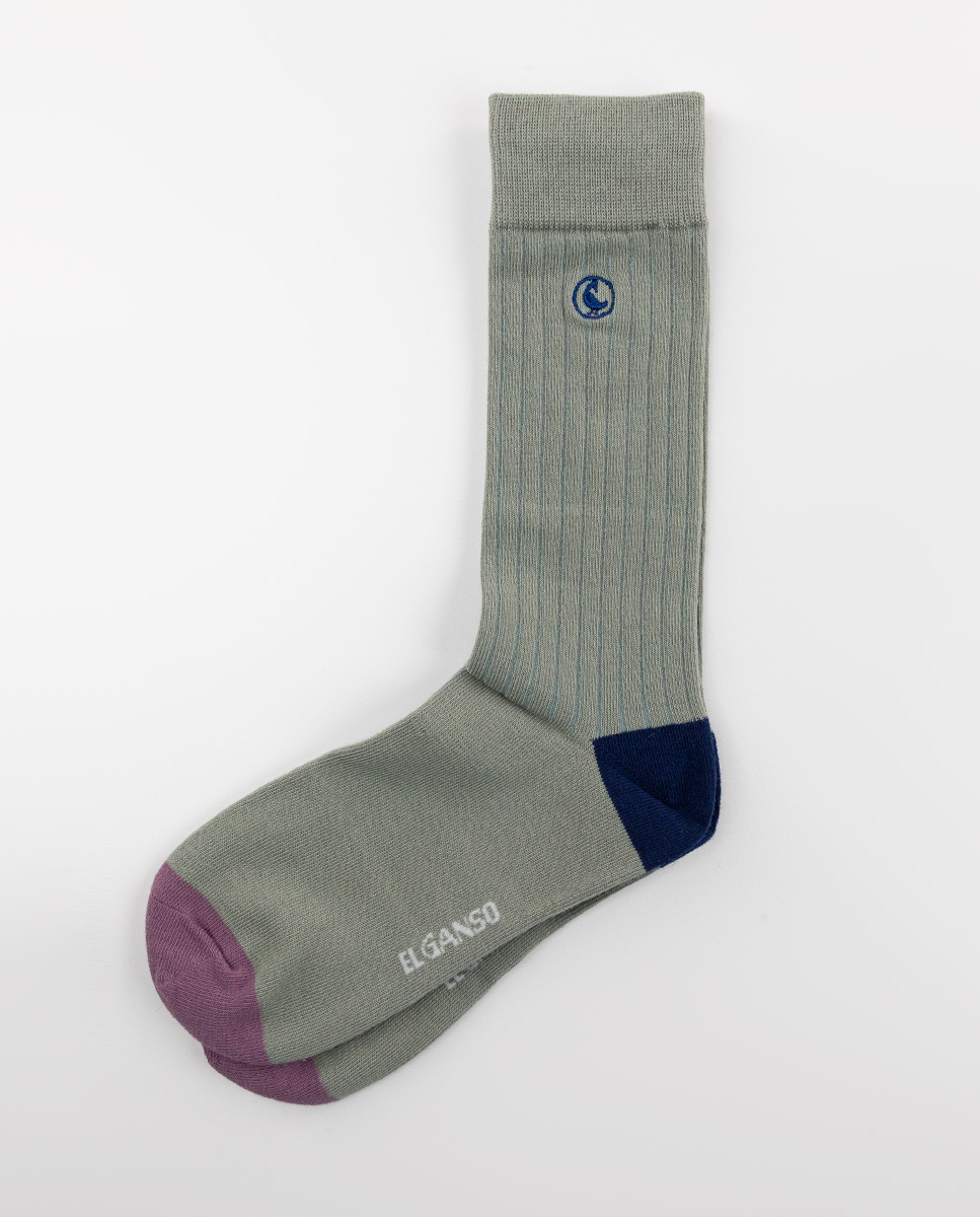 Calcetín Algodón Canalé Verde Claro