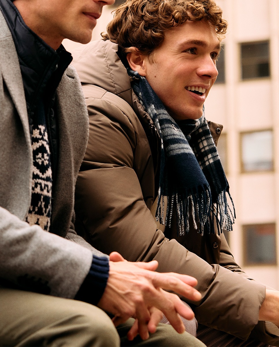 Écharpe Carreaux Tartan Marine