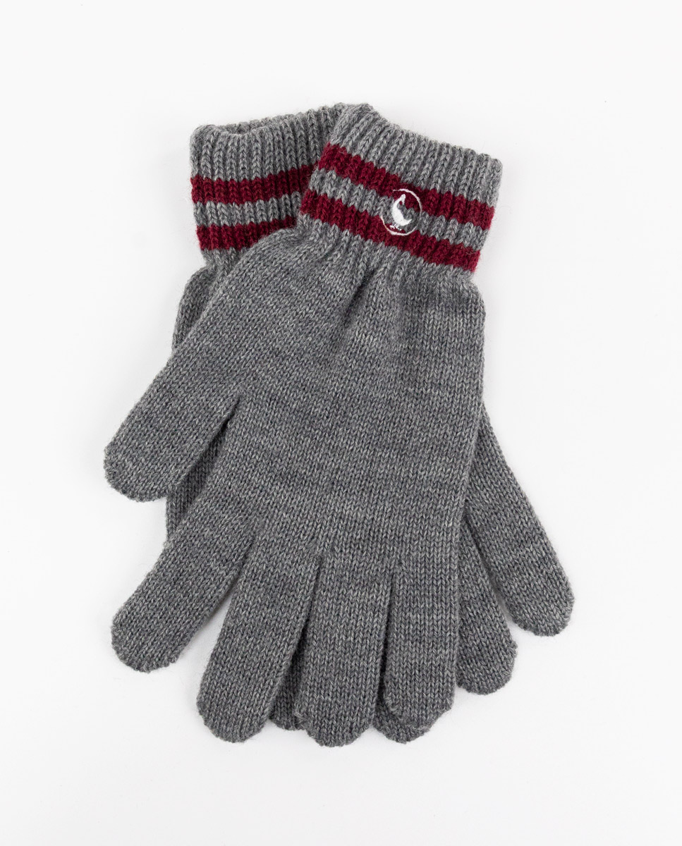 Luvas de lã cinza