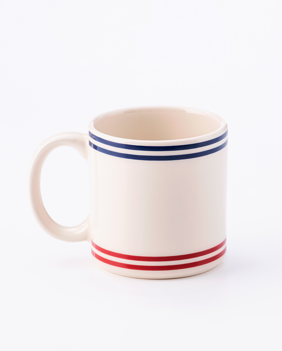 Set 4 Tazas Pintadas 330 ml  Crudo Rayas