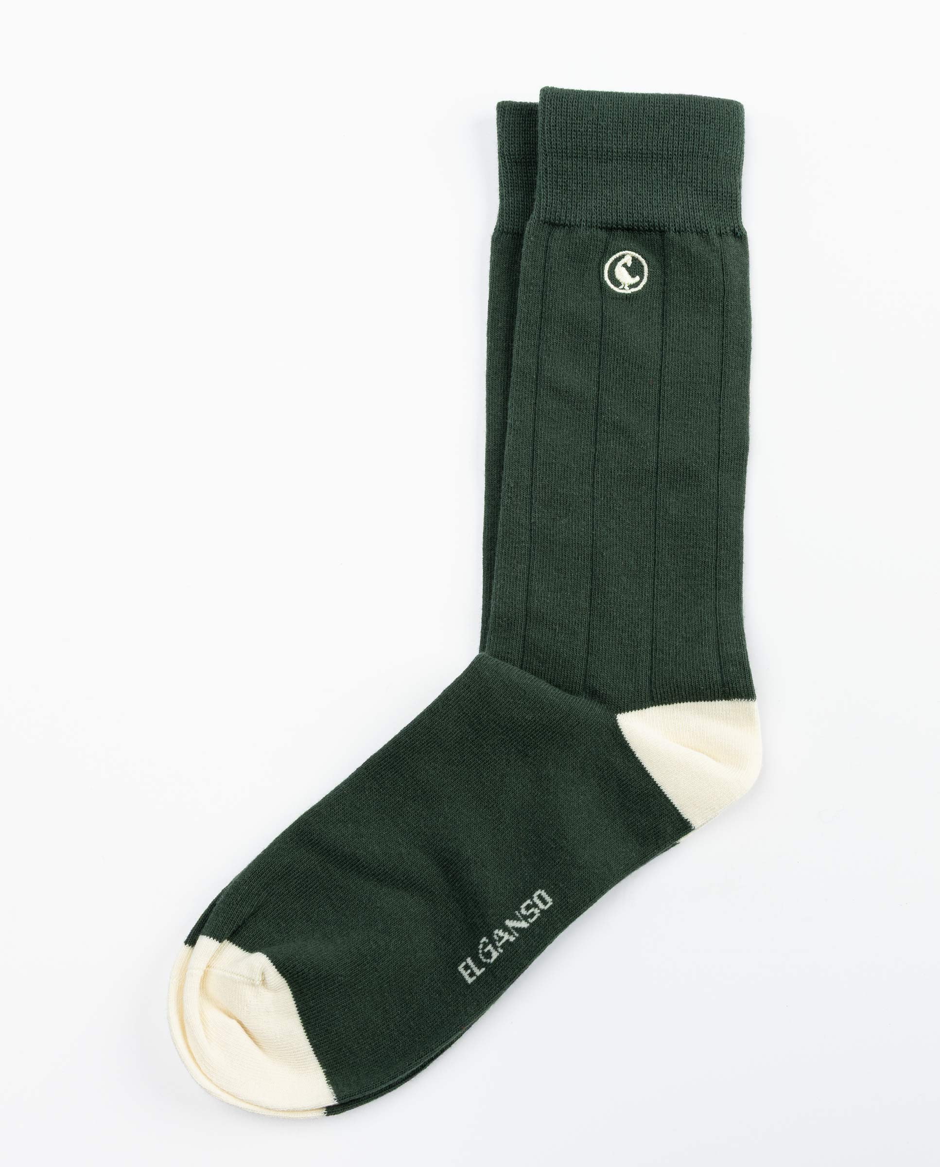 Calcetín Algodón Canalé Verde