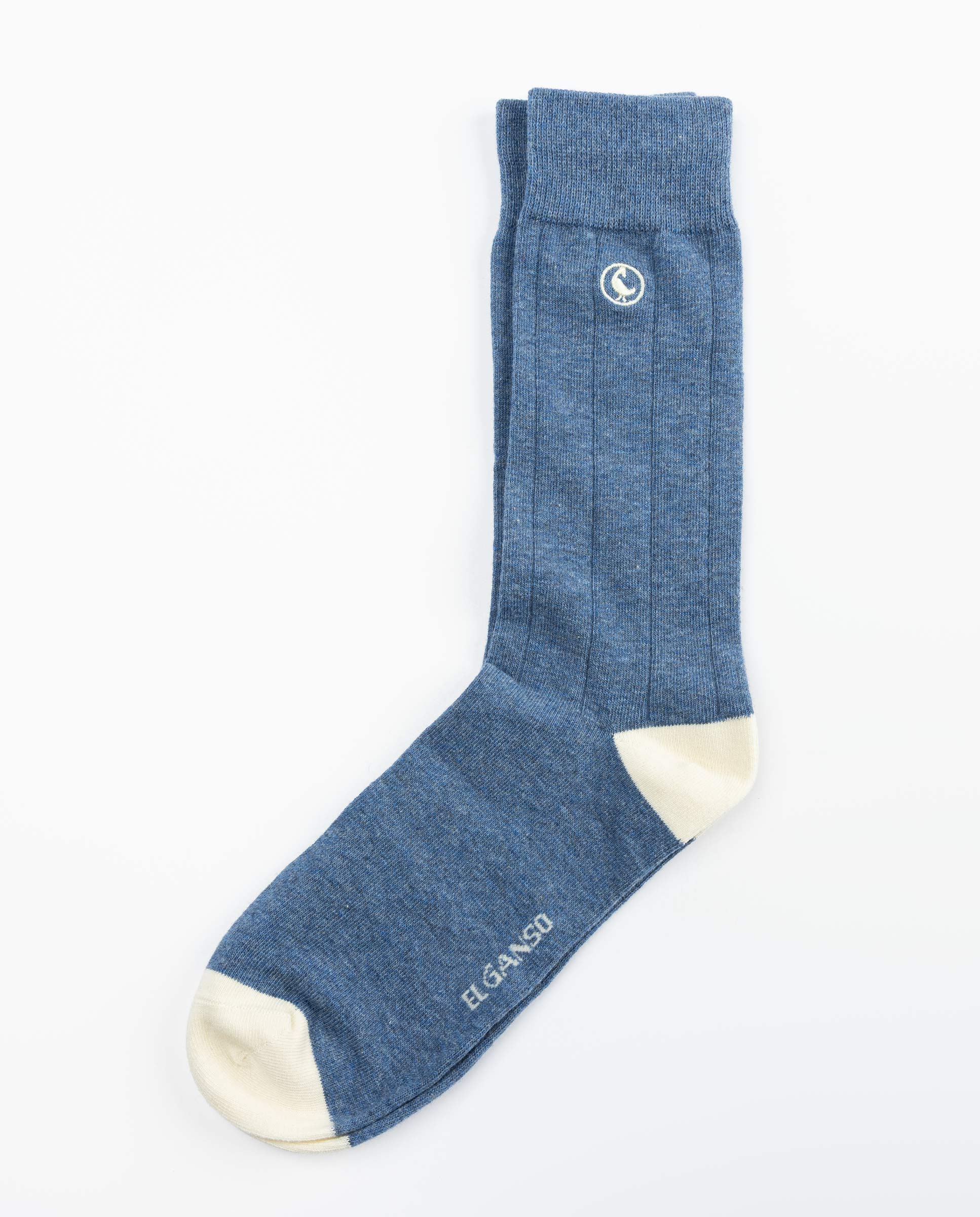 Calcetín Algodón Canalé Azul