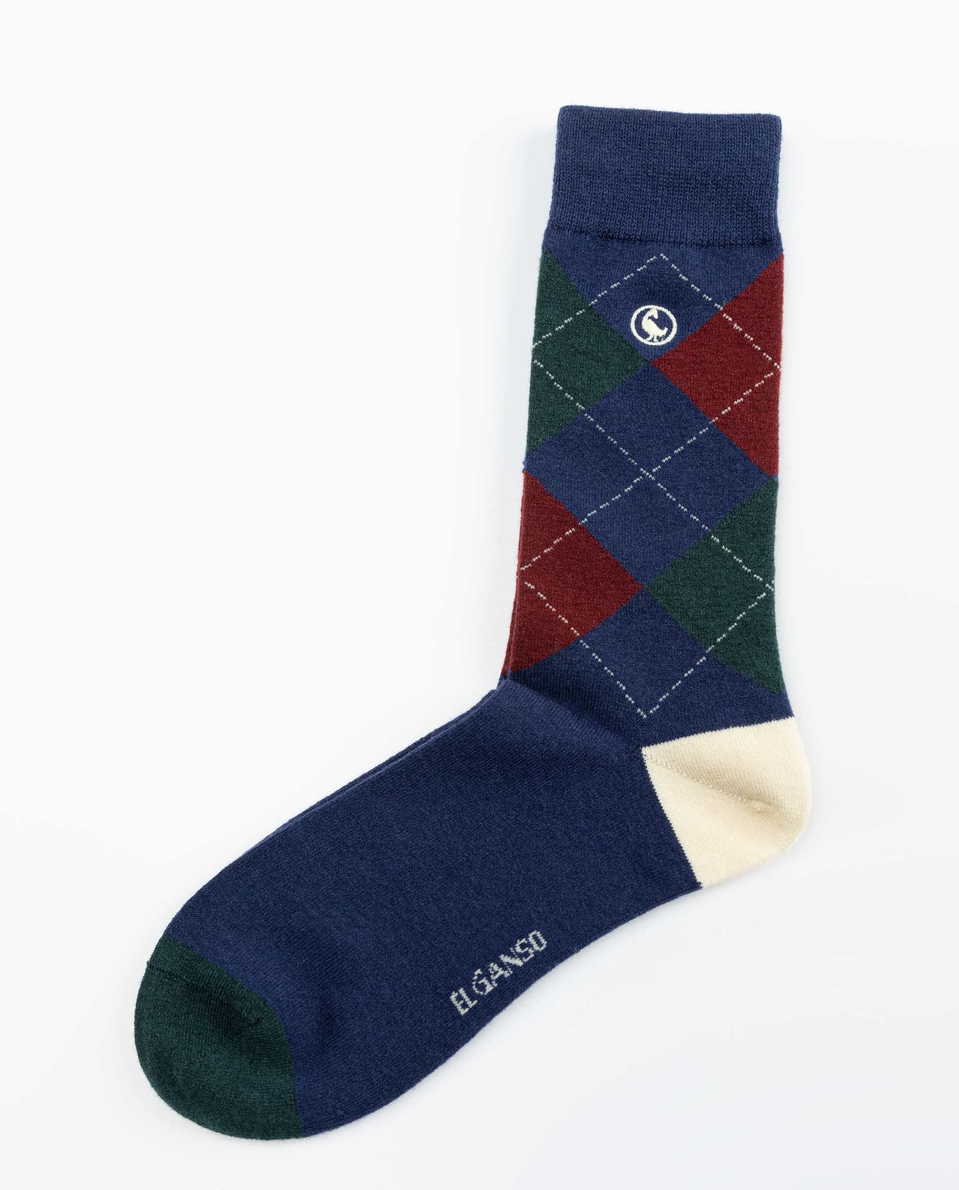 Chaussette Marine Losanges Laine