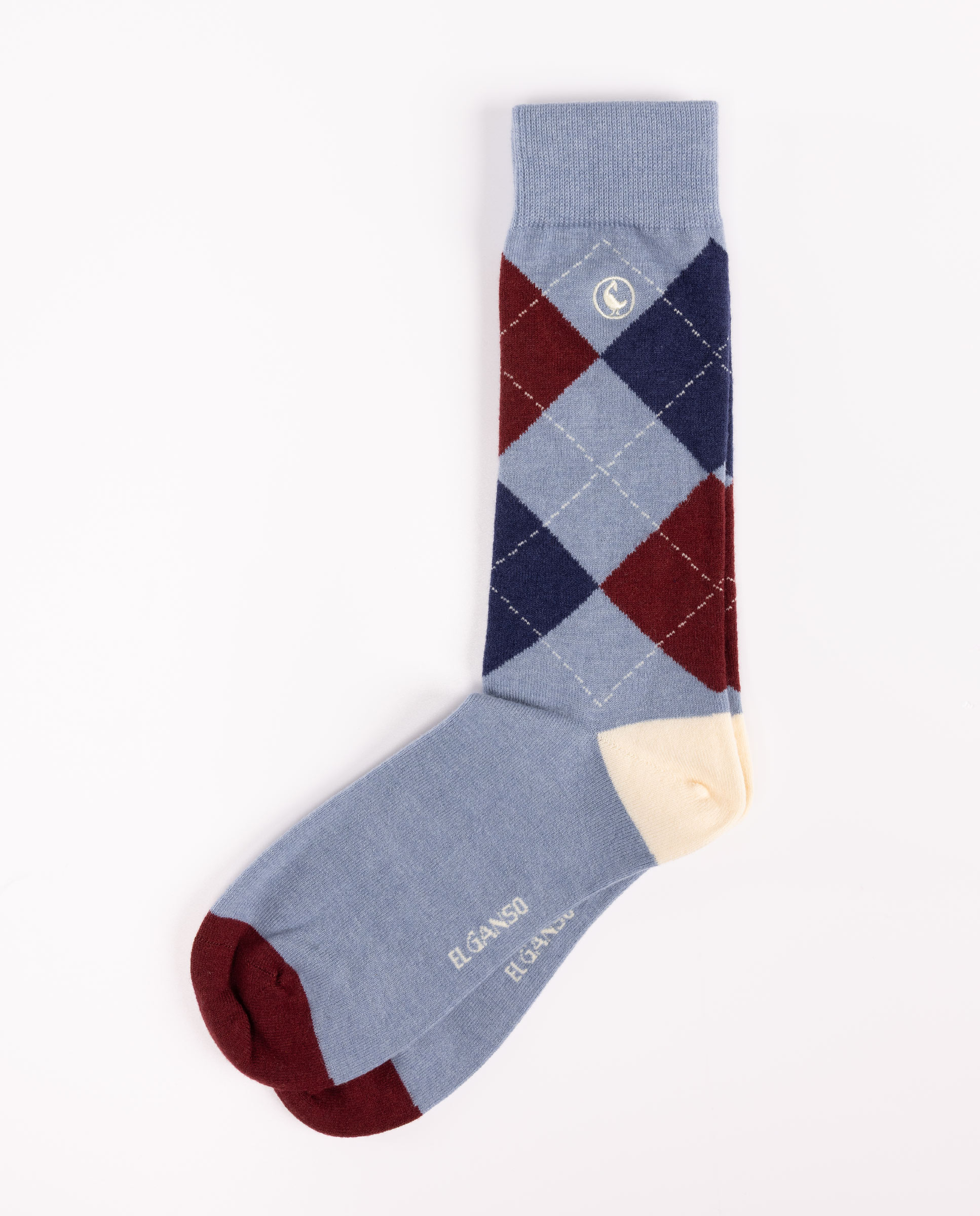 Chaussette Grise Losanges Laine