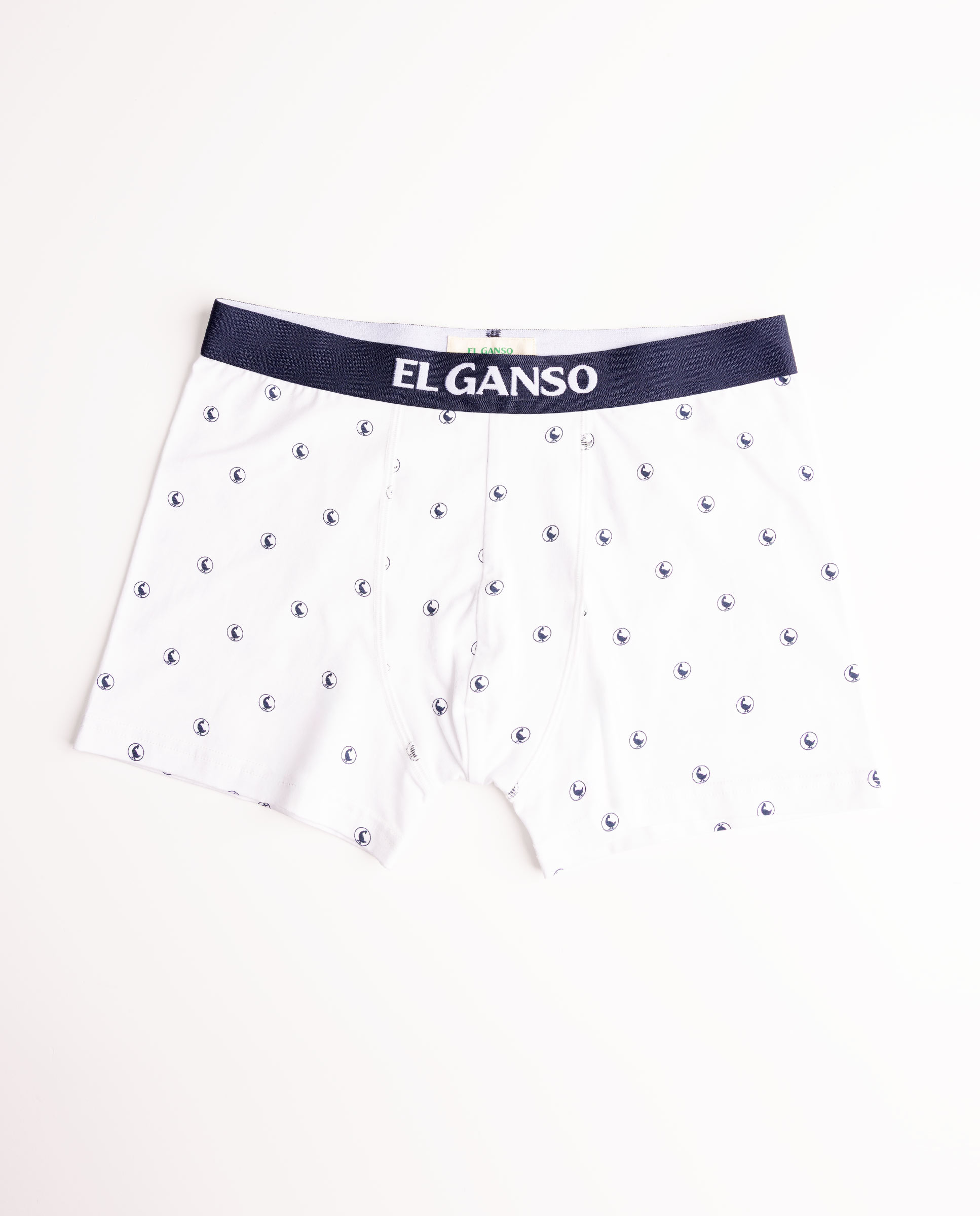 Pack Boxer Punto Liso Gris Melange Blanco Print Gansos
