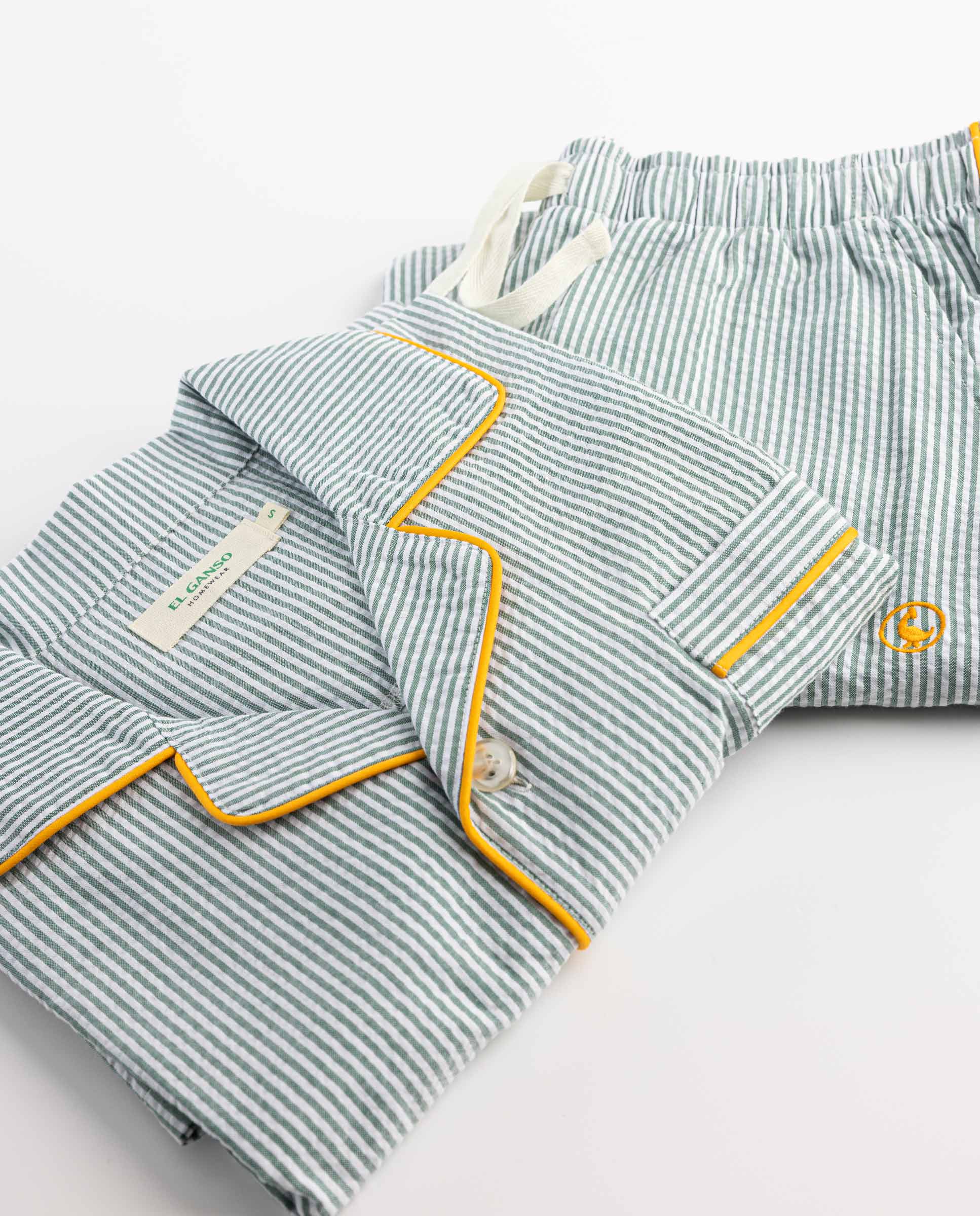 Green Yale Stripe Pyjamas