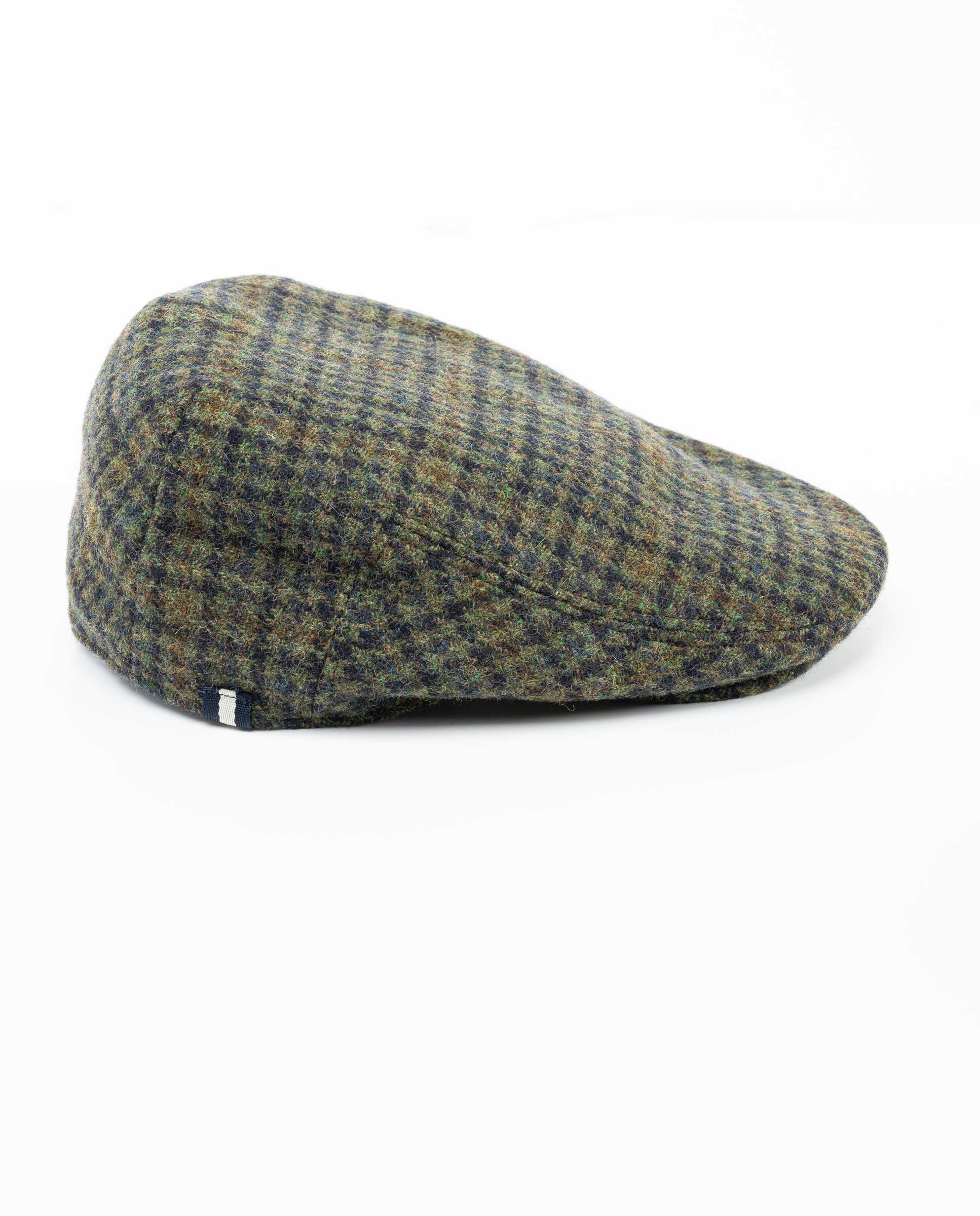 Gorra Plato Lana Cuadro Harris Verde