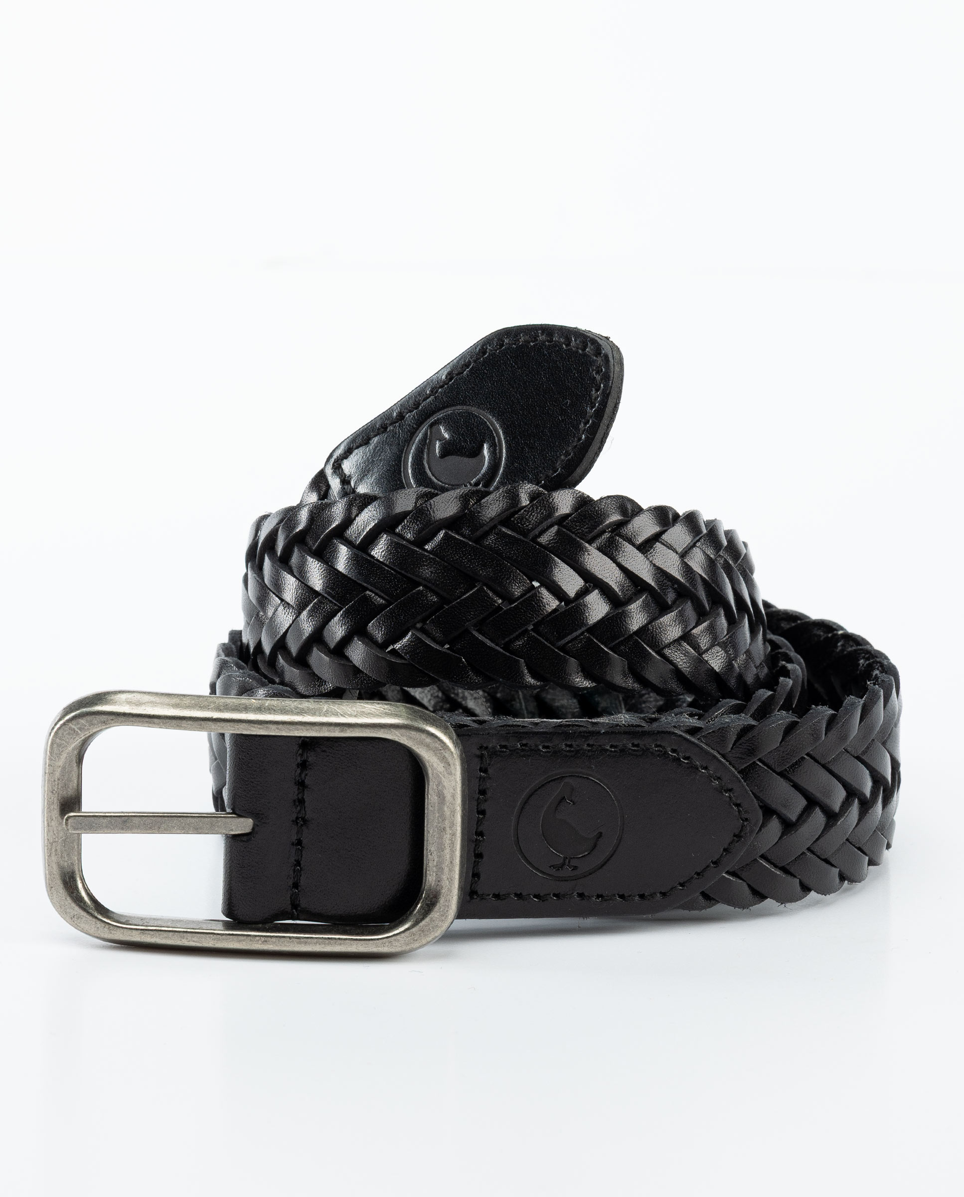 Cinturón Piel Trenzado Negro