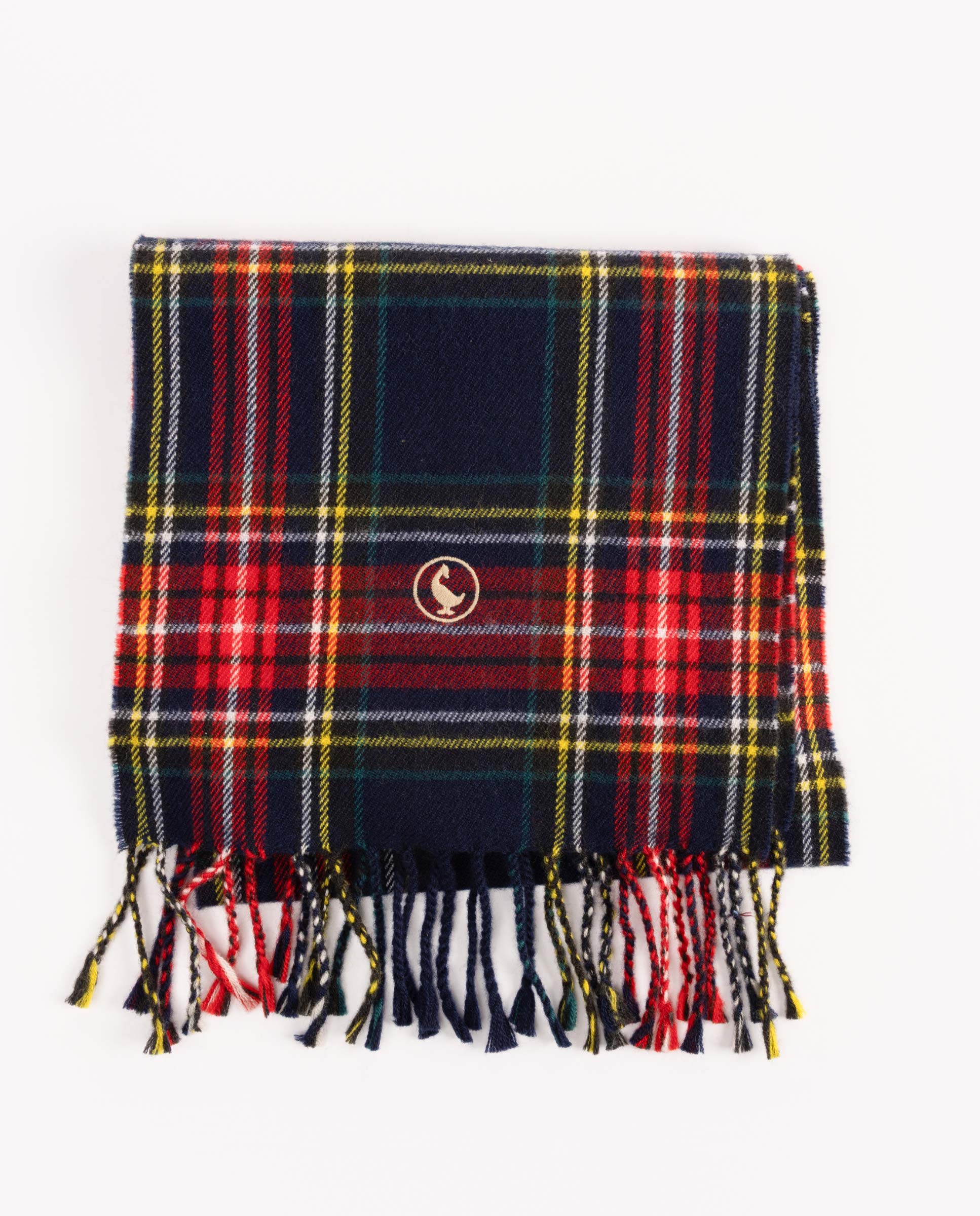 Bufanda Lana Cuadro Tartán Marino