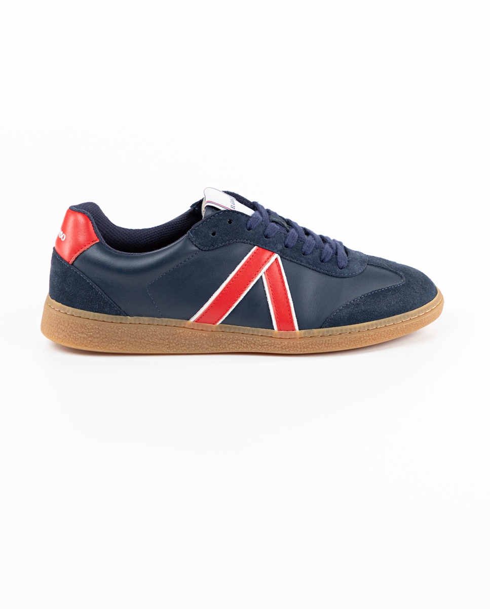 Zapatilla Setentera Piel Marino