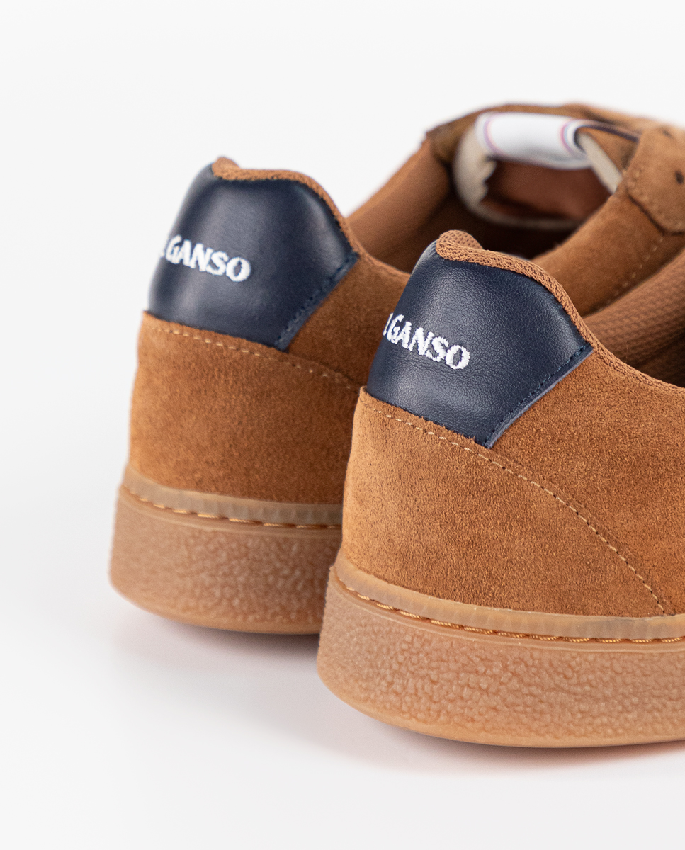 Zapatilla Setentera Ante Marrón